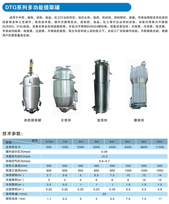 DTQ系列多功能提取罐